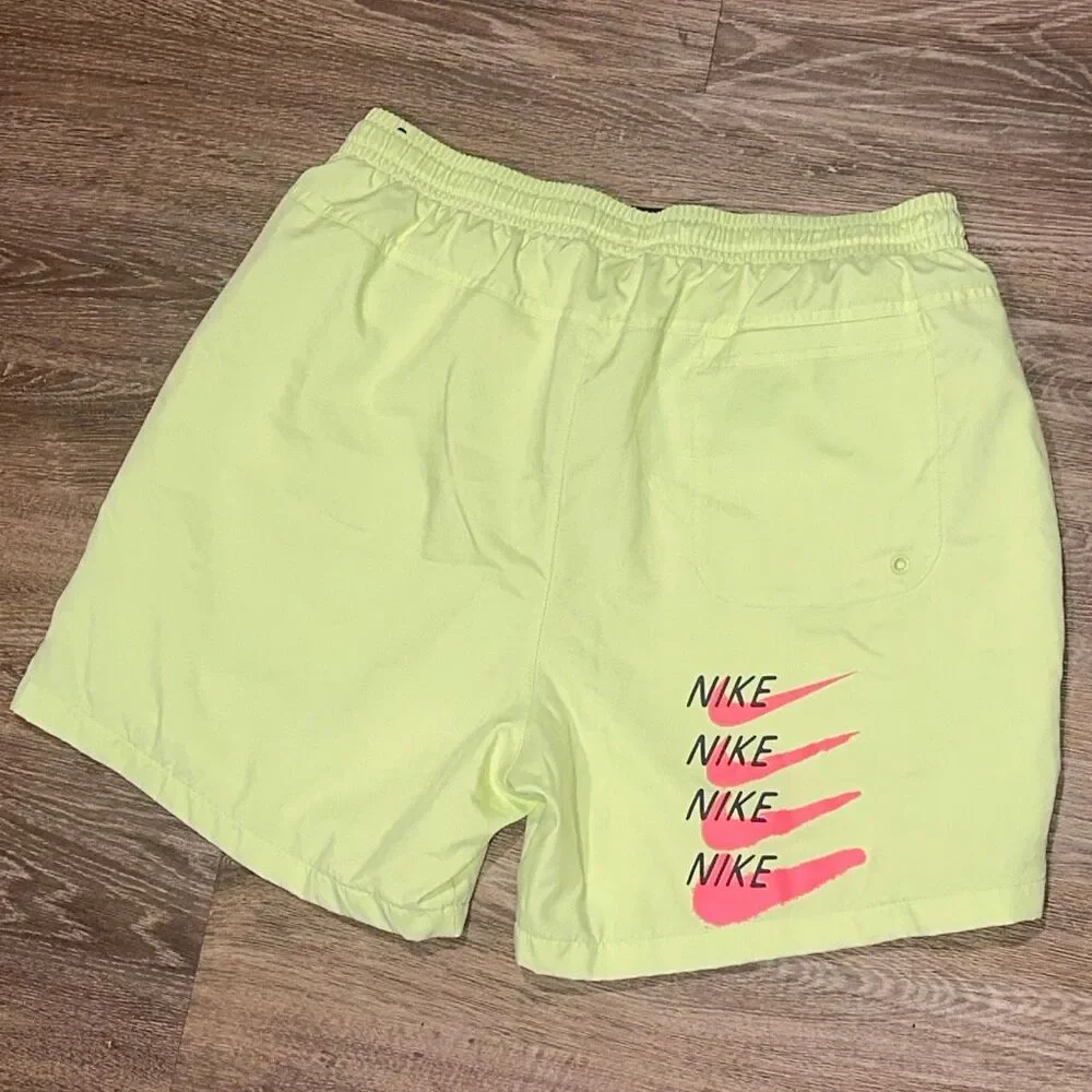 Nike barely volt neon men’s shorts Nike swoosh L - Picture 2 of 10